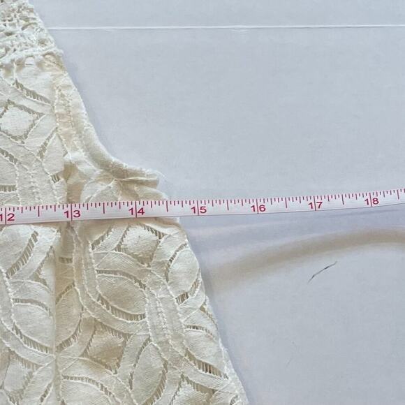 Xhilaration Ivory/Cream/Neutral Lace, Embroidered Sleeveless Mini Dress, XS - Picture 9 of 10